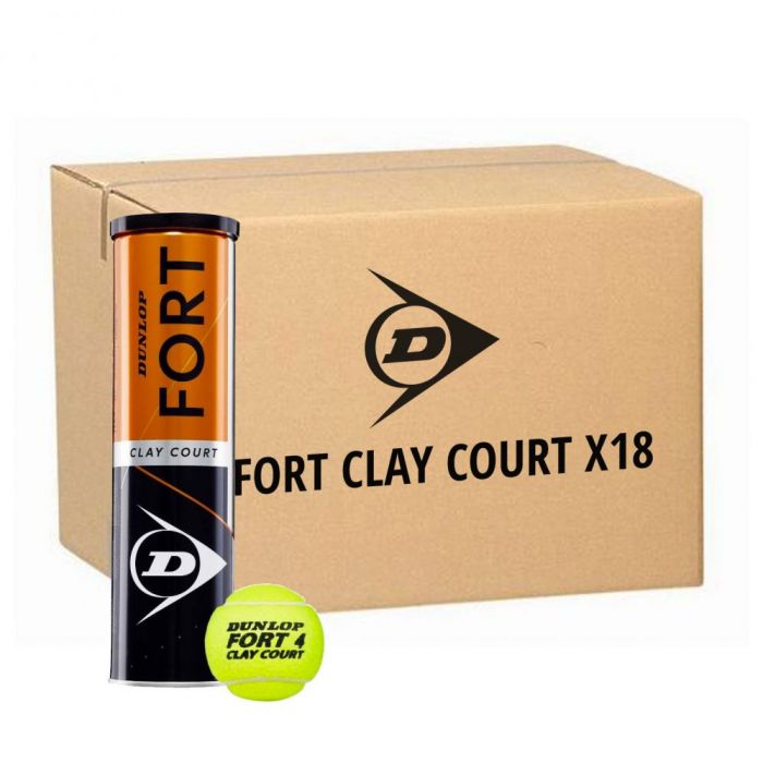 regenval Wauw zitten Dunlop Fort TP Clay Court doos (18 x 4) | Tennis Arena